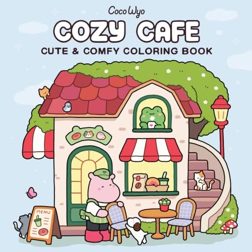 Cozy Cafe: Coloring Book for Adults and Kids (Cozy Spaces Coloring)
