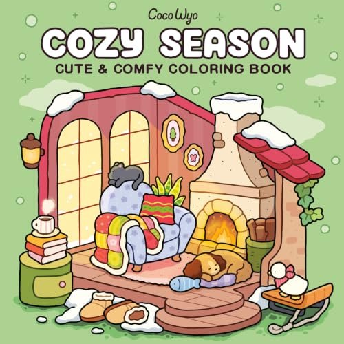 Cozy Season: Coloring Book for Adults and Kids (Cozy Spaces Coloring)