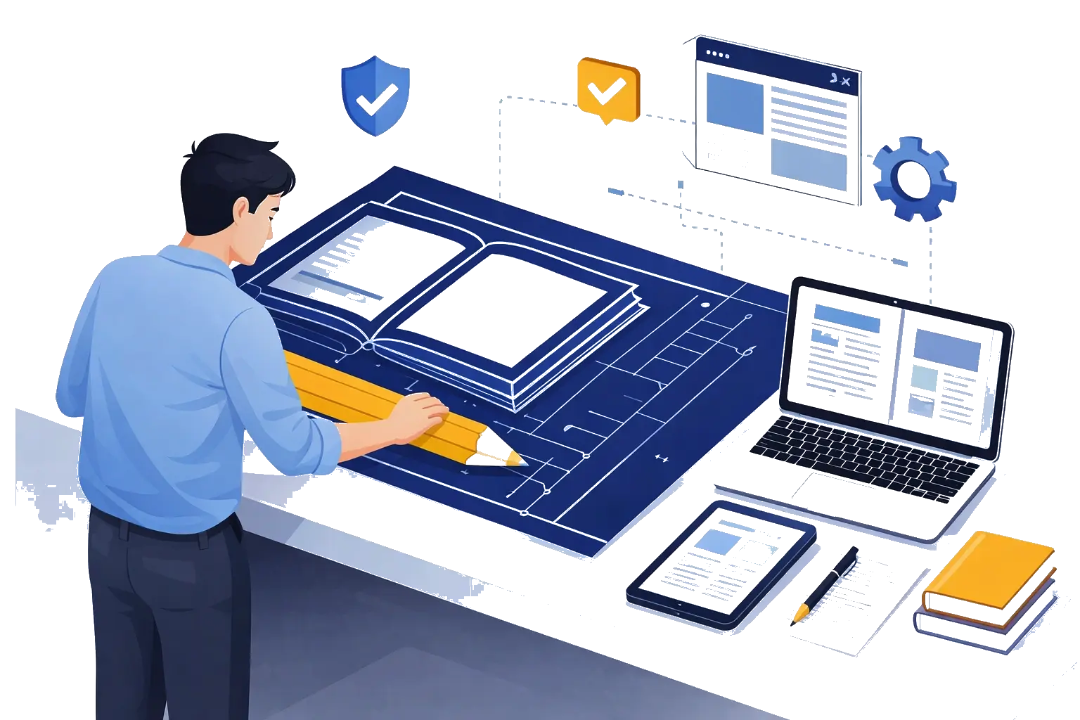 Why Choose Our Self Publishing Services Illustration